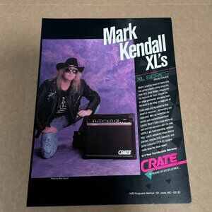 Mark Kendall of Great White - Crate Amps - 1989 Print Advertisement